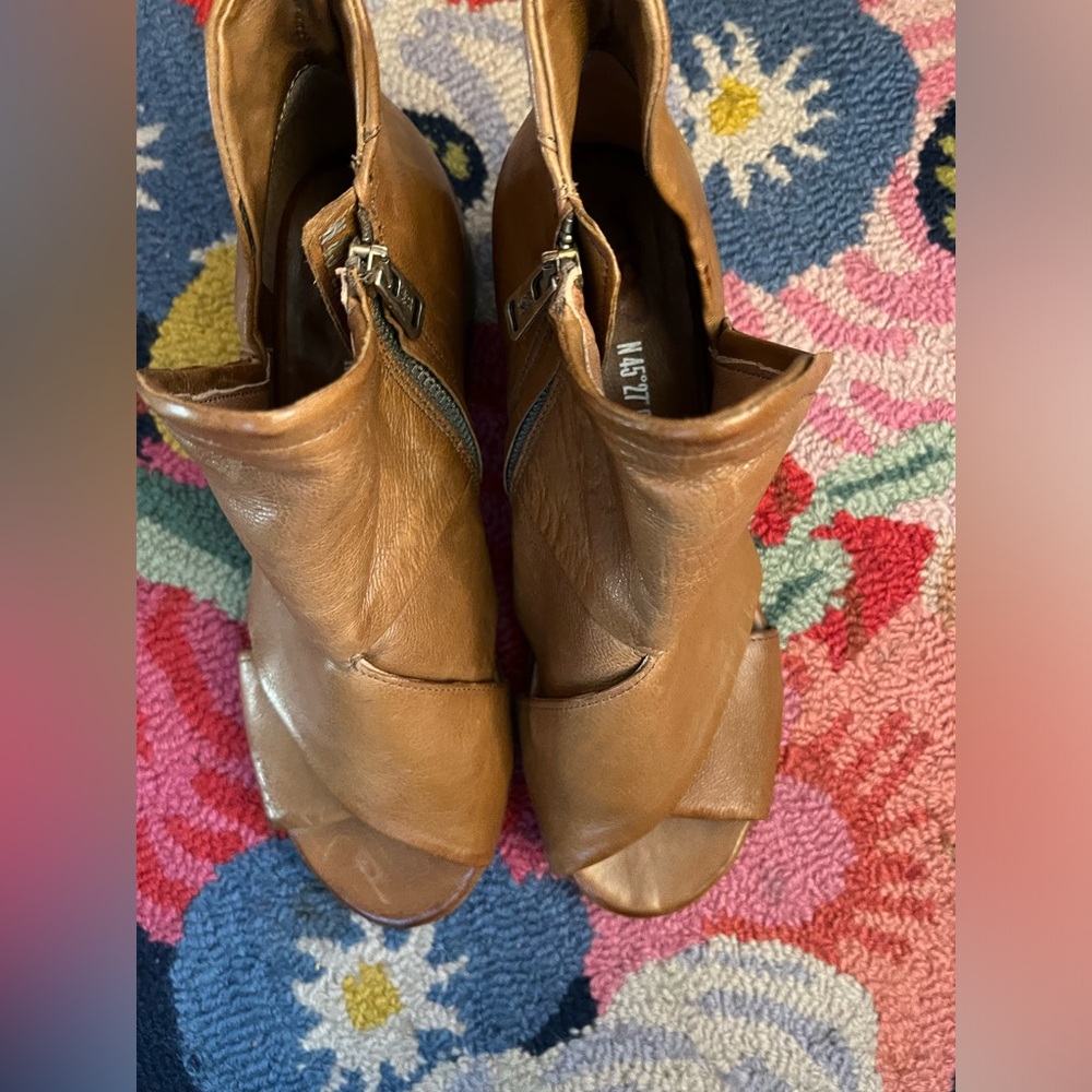 A.S.98 Open Toe Ankle Zip Booties - Picture 3 of 7